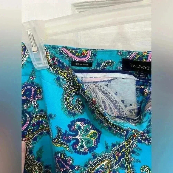 Talbots colorful business casual paisley formal slacks size 10 - Picture 8 of 8